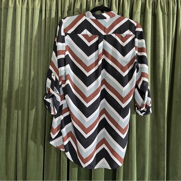 Chevron women’s blouse 3/4 sleeve - Picture 4 of 8